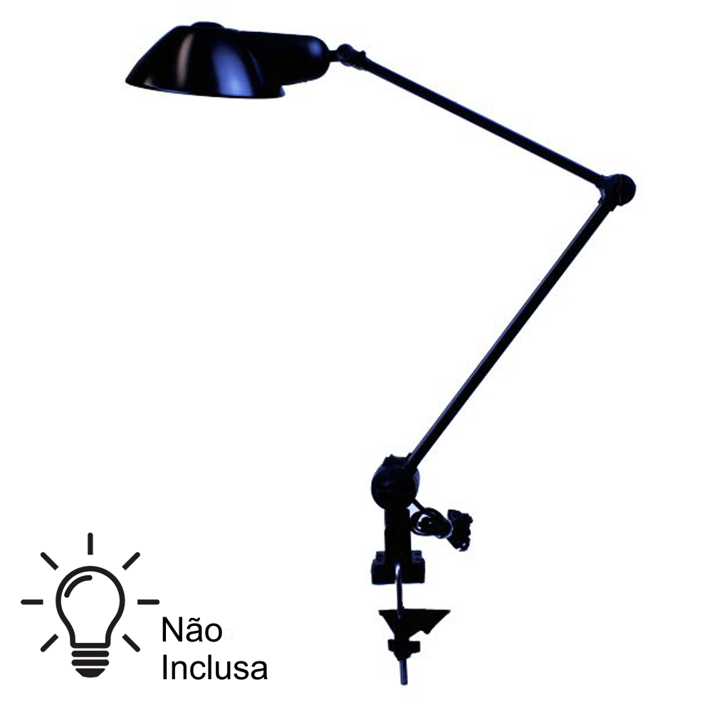 Luminária Para Mesa de Desenho ILUTEC 393 Preto